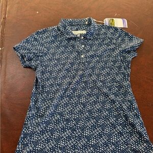 Pebble Beach Blue and White Women's Top